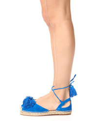 blaue Wildleder Espadrilles von Aquazzura