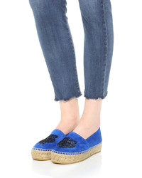 blaue Wildleder Espadrilles von Kenzo