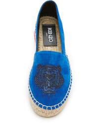 blaue Wildleder Espadrilles von Kenzo