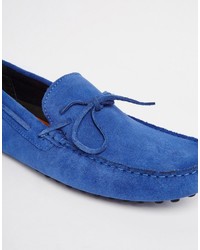 blaue Wildleder Mokassins von Asos