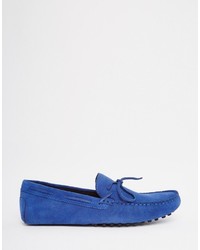 blaue Wildleder Mokassins von Asos