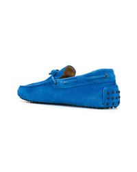 blaue Wildleder Mokassins von Tod's