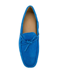 blaue Wildleder Mokassins von Tod's