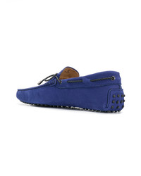 blaue Wildleder Mokassins von Tod's