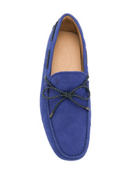 blaue Wildleder Mokassins von Tod's