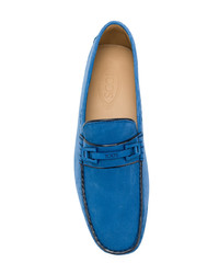 blaue Wildleder Mokassins von Tod's