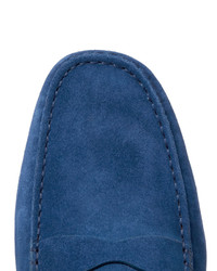 blaue Wildleder Mokassins von Tod's