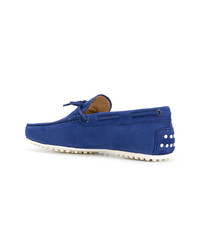 blaue Wildleder Mokassins von Tod's