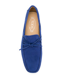 blaue Wildleder Mokassins von Tod's