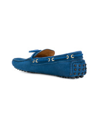 blaue Wildleder Mokassins von Car Shoe