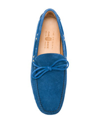 blaue Wildleder Mokassins von Car Shoe