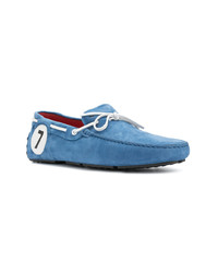 blaue Wildleder Mokassins von Tod's