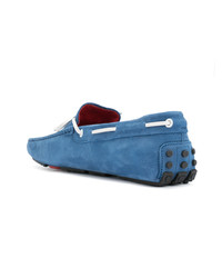 blaue Wildleder Mokassins von Tod's