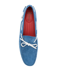 blaue Wildleder Mokassins von Tod's