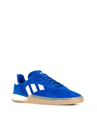 blaue Wildleder niedrige Sneakers von adidas