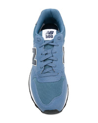 blaue Wildleder niedrige Sneakers von New Balance