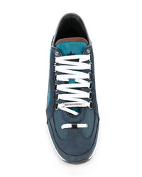 blaue Wildleder niedrige Sneakers von DSQUARED2