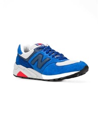 blaue Wildleder niedrige Sneakers von New Balance