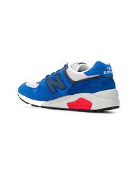 blaue Wildleder niedrige Sneakers von New Balance