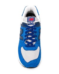 blaue Wildleder niedrige Sneakers von New Balance