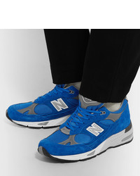 blaue Wildleder niedrige Sneakers von New Balance