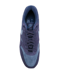 blaue Wildleder niedrige Sneakers von Nike