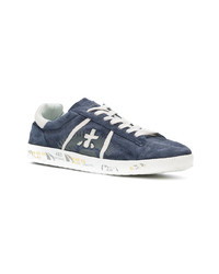 blaue Wildleder niedrige Sneakers von Premiata