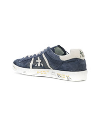 blaue Wildleder niedrige Sneakers von Premiata