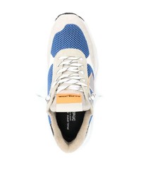 blaue Wildleder niedrige Sneakers von Philippe Model Paris