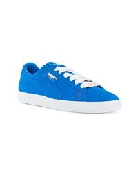 blaue Wildleder niedrige Sneakers von Puma