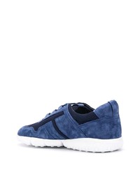 blaue Wildleder niedrige Sneakers von Tod's