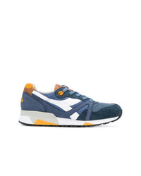 blaue Wildleder niedrige Sneakers von Diadora