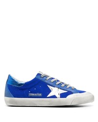 blaue Wildleder niedrige Sneakers von Golden Goose