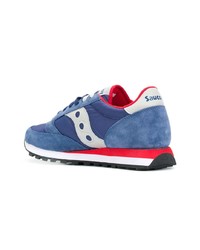 blaue Wildleder niedrige Sneakers von Saucony