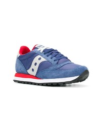 blaue Wildleder niedrige Sneakers von Saucony