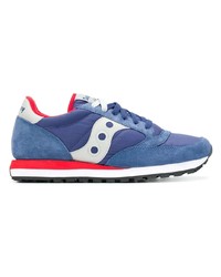 blaue Wildleder niedrige Sneakers von Saucony