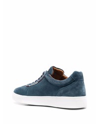 blaue Wildleder niedrige Sneakers von Bally