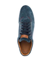 blaue Wildleder niedrige Sneakers von Bally