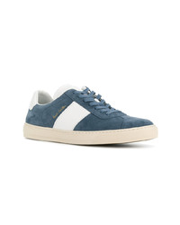 blaue Wildleder niedrige Sneakers von Paul Smith