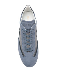 blaue Wildleder niedrige Sneakers von Hogan