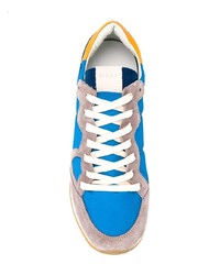 blaue Wildleder niedrige Sneakers von Philippe Model