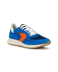 blaue Wildleder niedrige Sneakers von Philippe Model