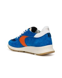 blaue Wildleder niedrige Sneakers von Philippe Model