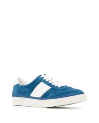 blaue Wildleder niedrige Sneakers von Tom Ford