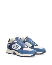 blaue Wildleder niedrige Sneakers von Giuseppe Zanotti