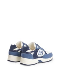 blaue Wildleder niedrige Sneakers von Giuseppe Zanotti