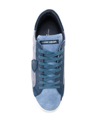 blaue Wildleder niedrige Sneakers von Philippe Model