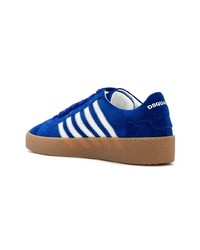 blaue Wildleder niedrige Sneakers von DSQUARED2