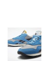 blaue Wildleder niedrige Sneakers von Reebok Classic