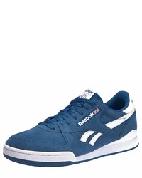 blaue Wildleder niedrige Sneakers von Reebok Classic